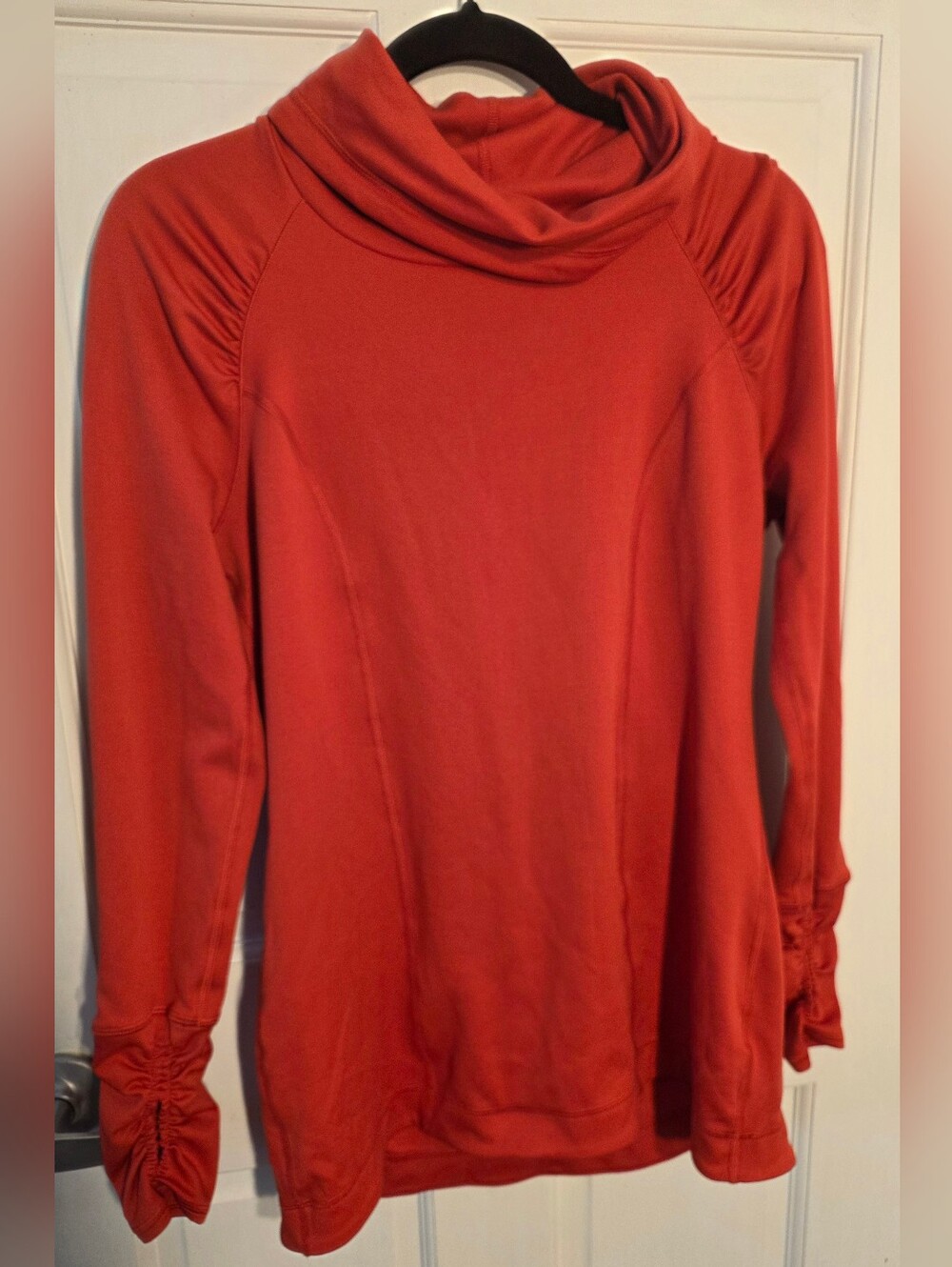 CALIA by Carrie Underwood Rust Red Cowl Neck Long Sleeve Top Size L
